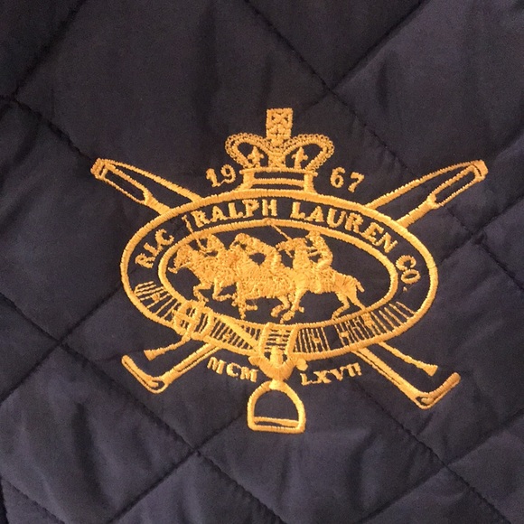 Ralph Lauren Polo Vest Sz M suede and nylon puffer jacket 🐴🧲🐎 - Picture 2 of 8